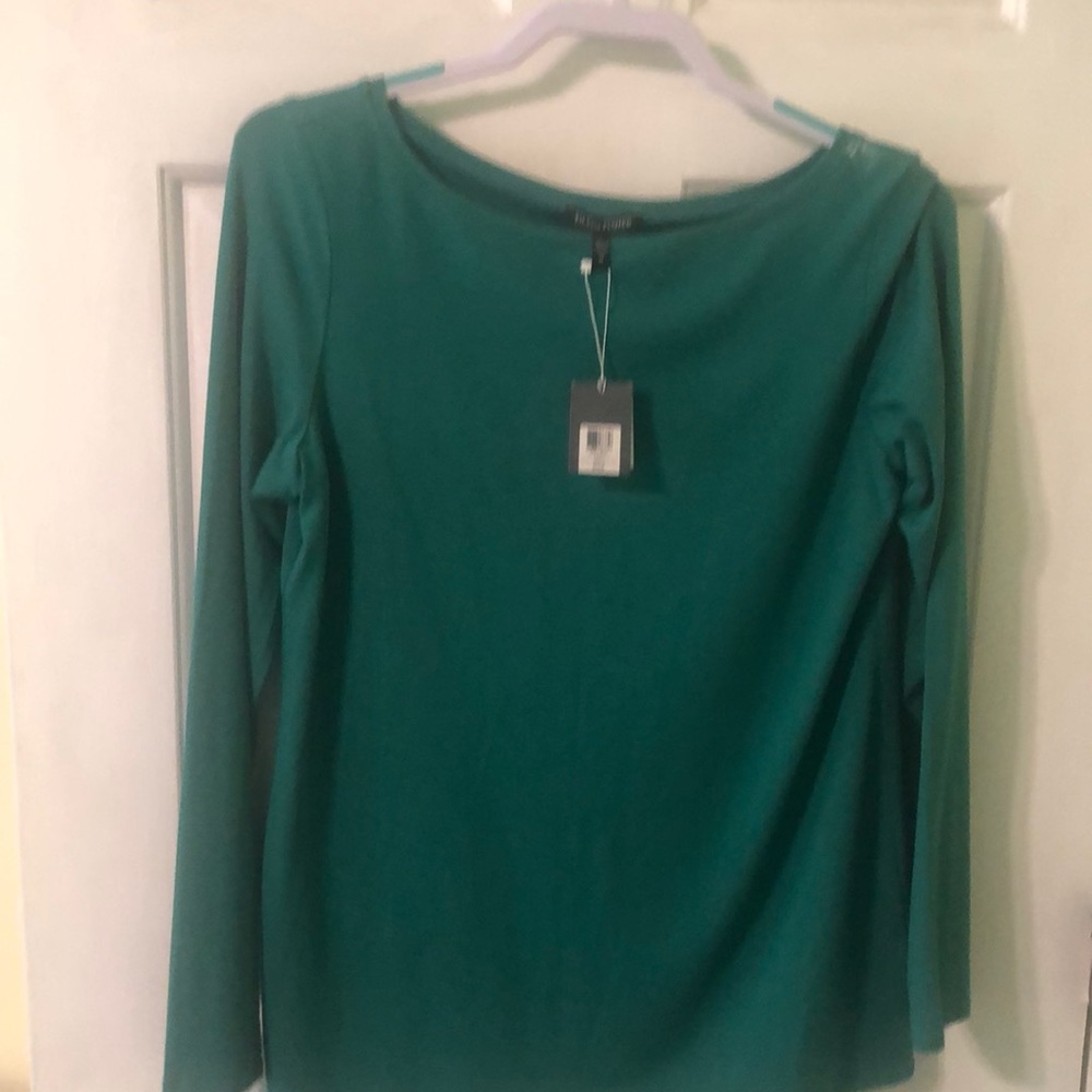 Eileen Fisher green viscose jersey tunic M NWT